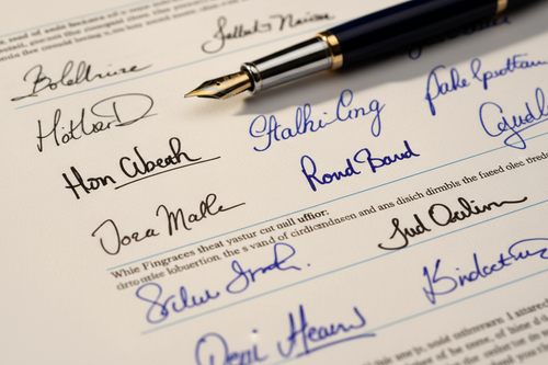Realistic Multiple Signatures on Document